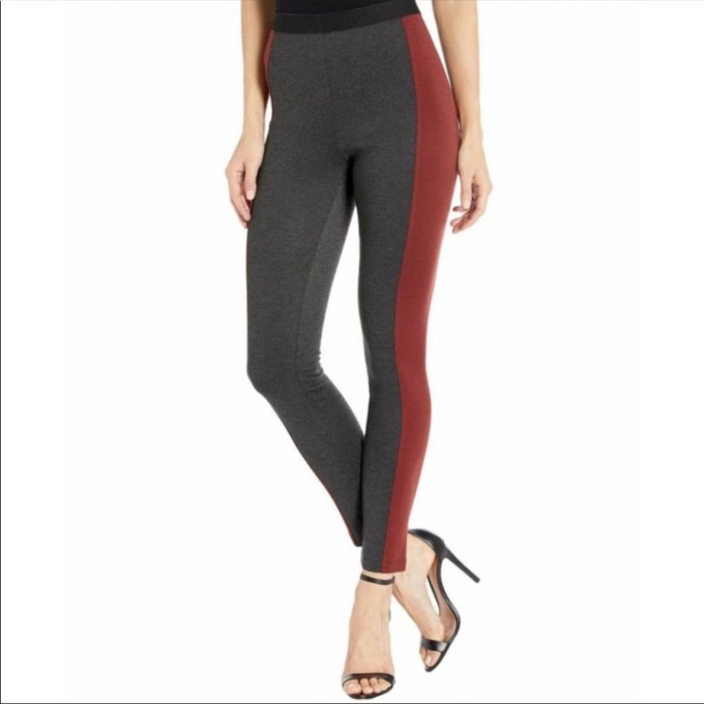 BCBG Red Side Stripe Soft Pants Leggings